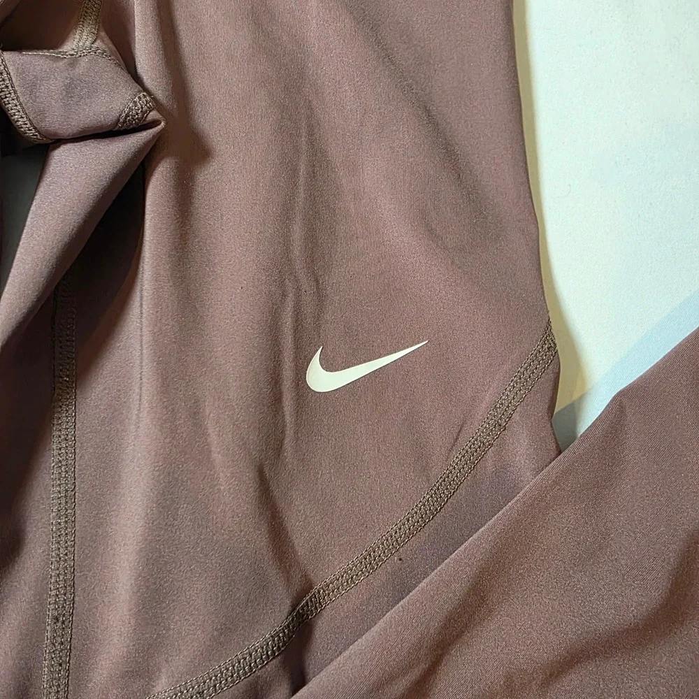 Nike Pro Dri-FIT Womens Mauve Mesh Panel Compression Leggings XS 445591-661173‎